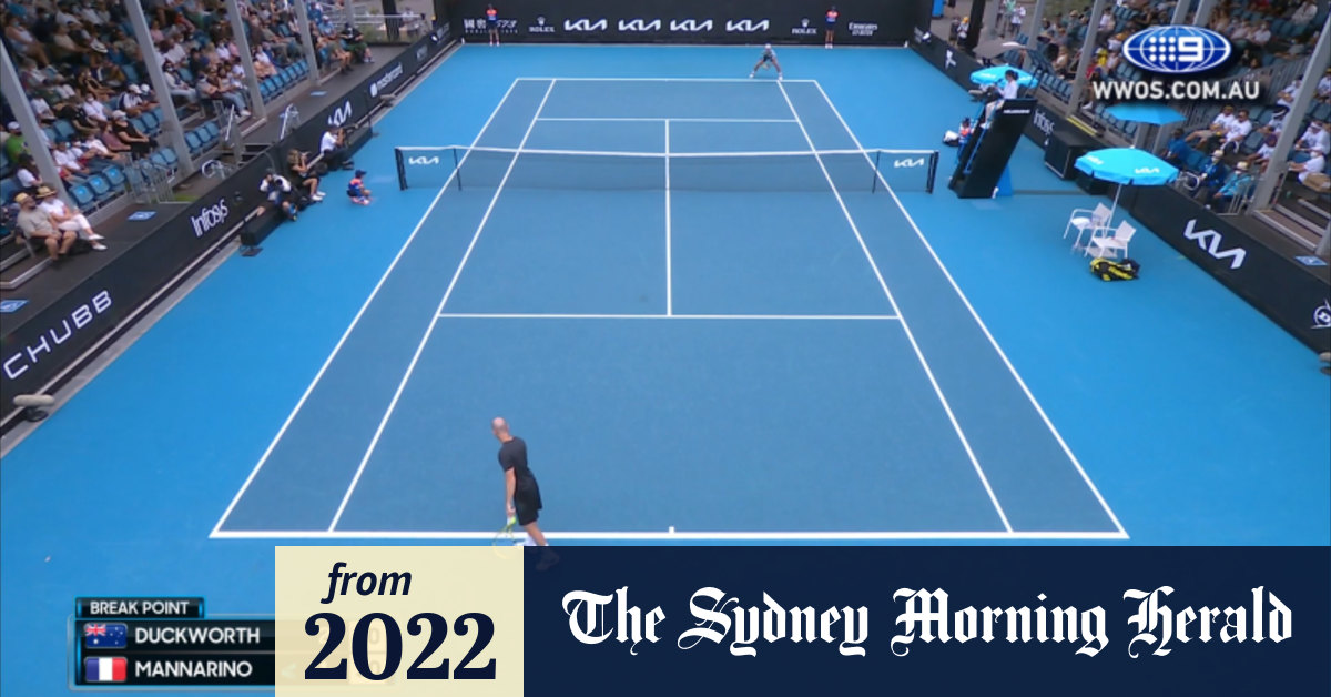 Video James Duckworth vs Adrian Mannarino Australian Open 2022